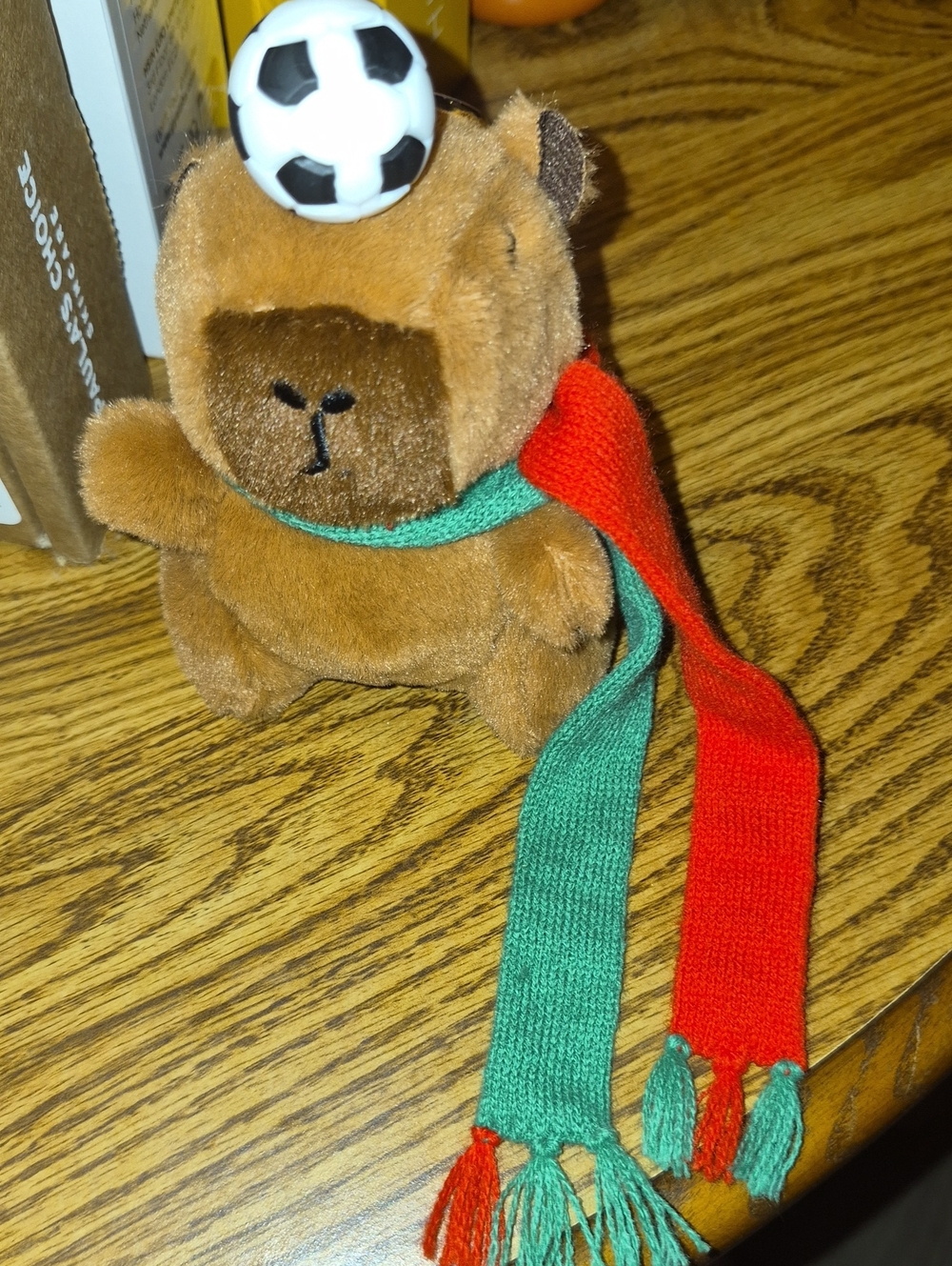Plush Brown Bear Keychain New